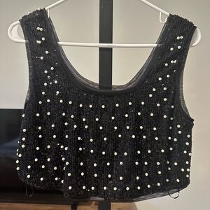 Mable Sequined Crop Top NWT